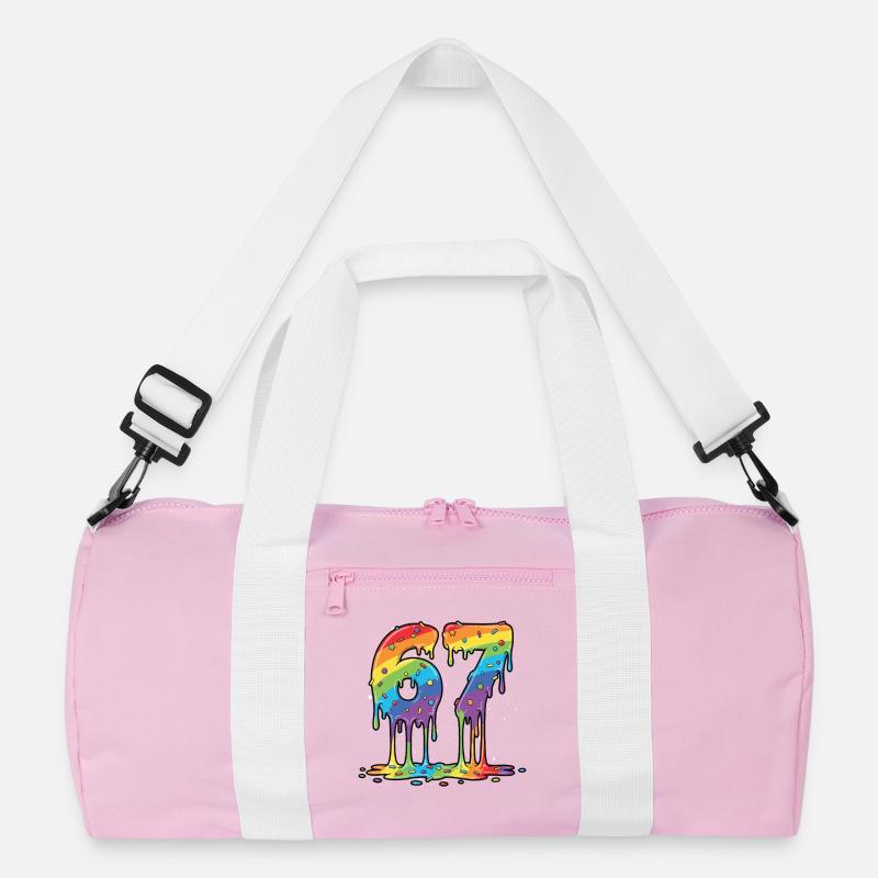 Rainbow 67 Meme Celebration Recycled Duffel Bag