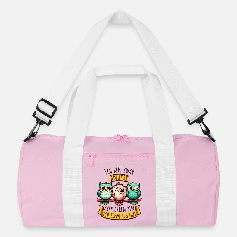 Anderssein – Eulen mit Spruch & Persönlichkeit Recycelte Duffel Bag