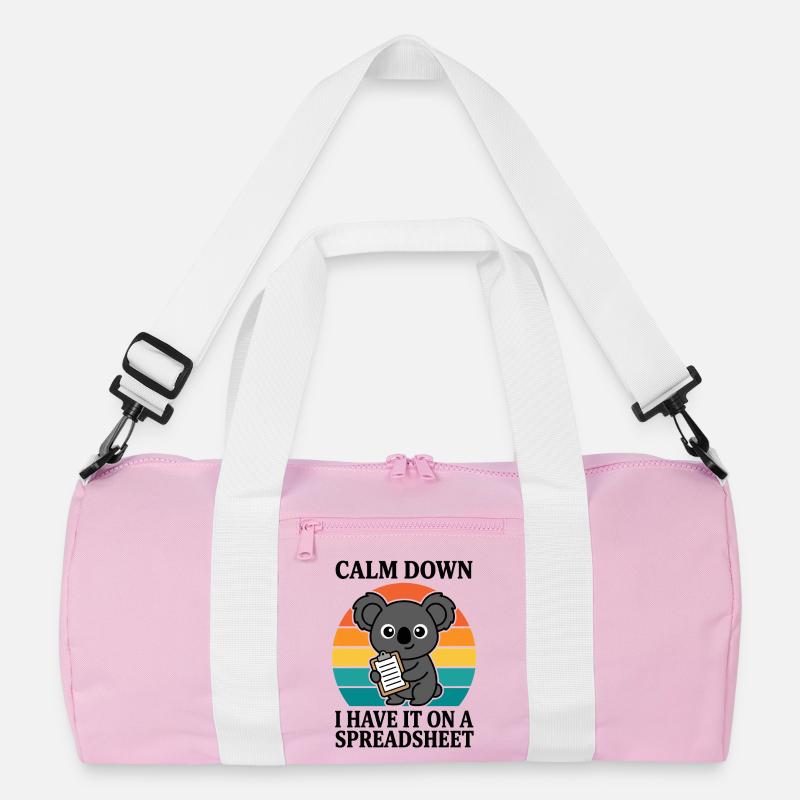 Calm Down I Have It On A Spreadsheet Koala Recycled Duffel Bag