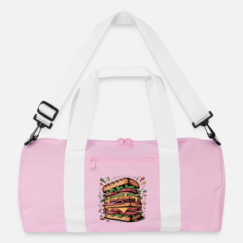 Burger Pop Art Explosion Recycelte Duffel Bag