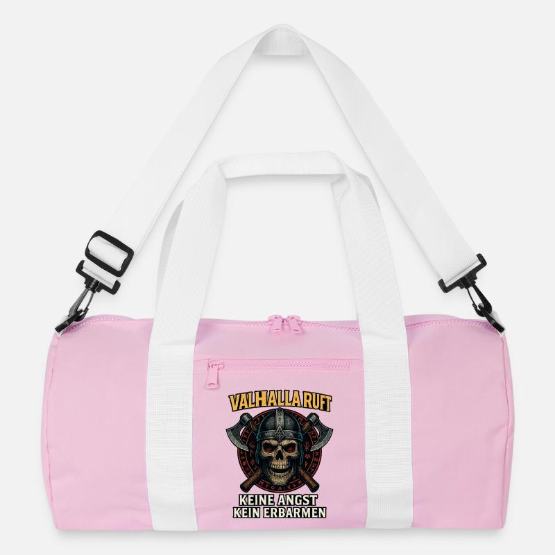 valhalla ruft krieger, wikinger spruch shirt Recycelte Duffel Bag