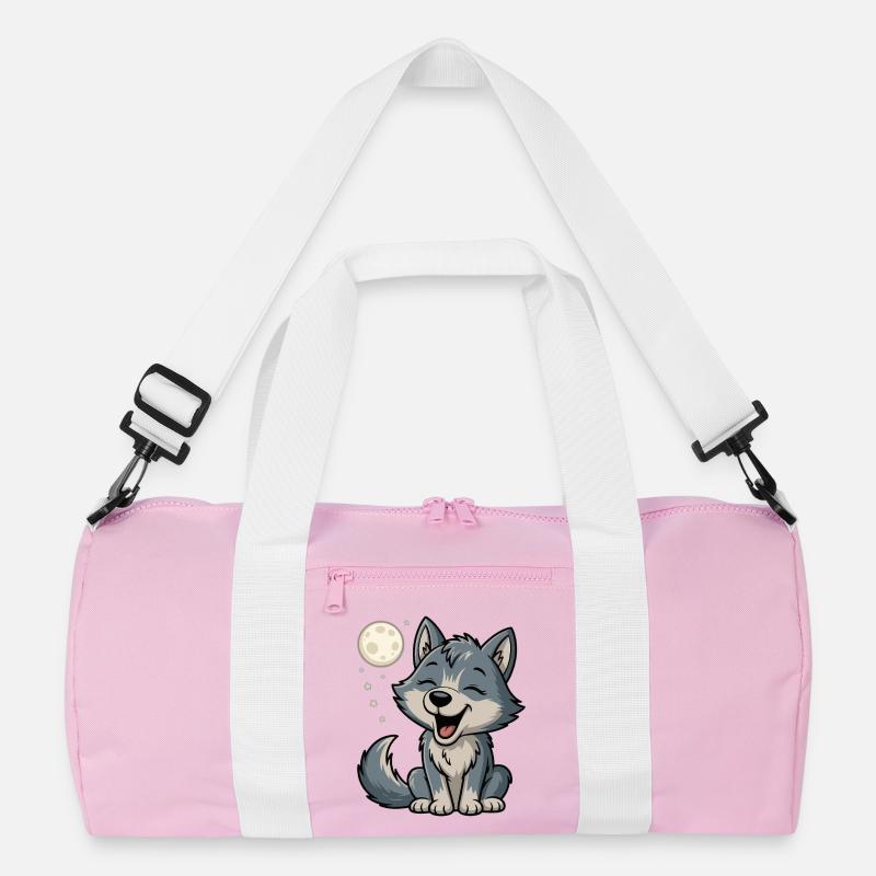 Moonlight Wolf Cuddle Recycled Duffel Bag