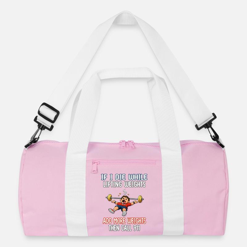 If I die while lifting weights add more weights Recycelte Duffel Bag