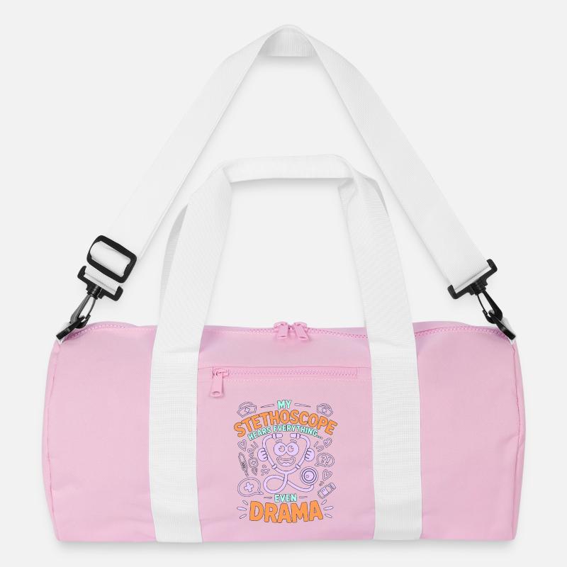 Nurse Practitioner My Stethoscope Hears Nursing Recycelte Duffel Bag