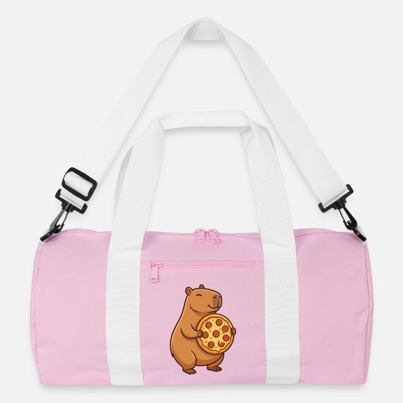 Capybara mit Pizza  Recycelte Duffel Bag