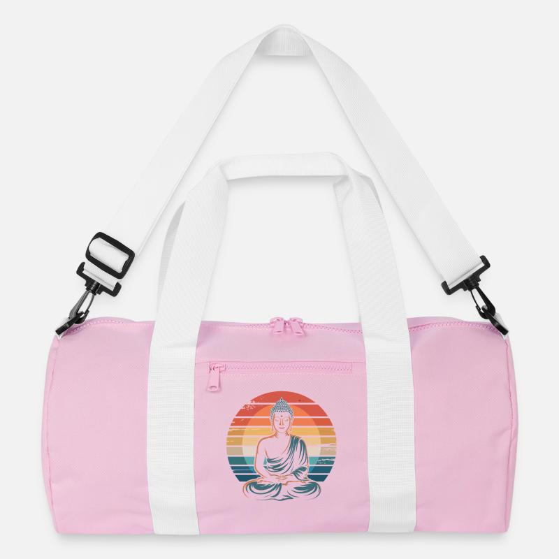 Bouddha Coucher de soleil rétro Sac de sport recyclé