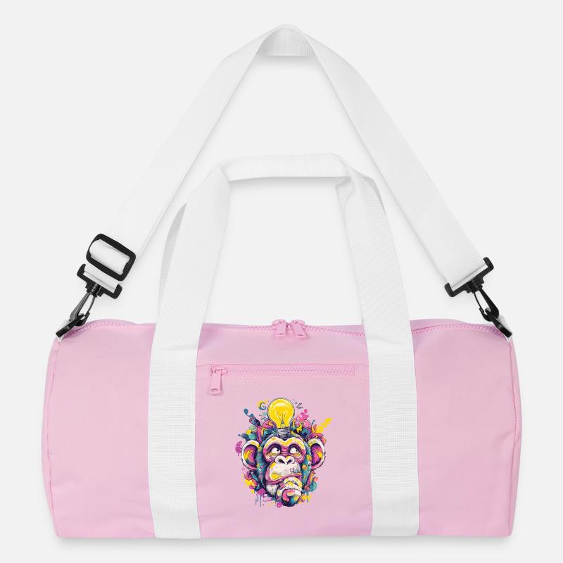 Glowing Monkey Graffiti Recycled Duffel Bag