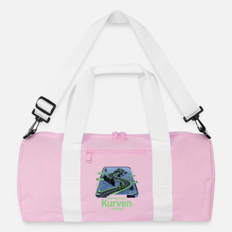 My navigation system says curves so Eifel motorcycle saying Recycled Duffel Bag