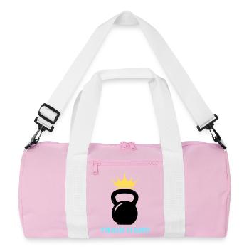 Entraînement à couronne avec kettlebell - Sac de sport recyclé - rose/blanc - Devant