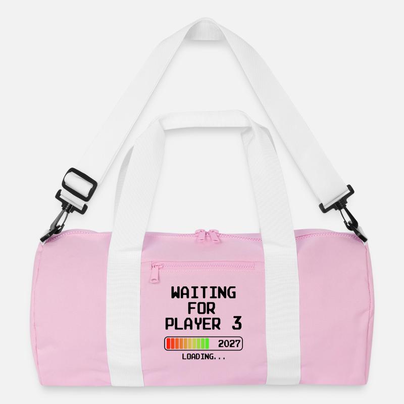 Werdender Papa 2027 Bald Mama Waiting For Player 3 Recycelte Duffel Bag