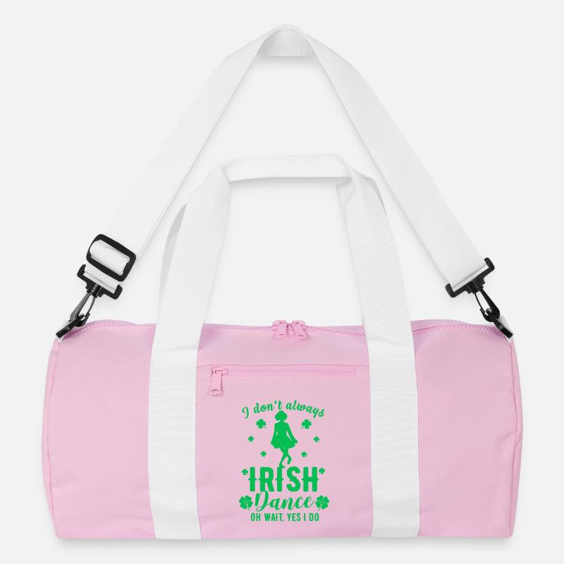 Ich spiele nicht immer ein irisches Tanz-T-Shirt - Recycelte Duffel Bag - Rosa/Weiß