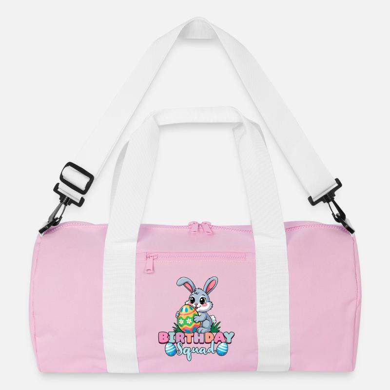 Birthday Squad Happy Easter Bunny Spring Recycled Duffel Bag