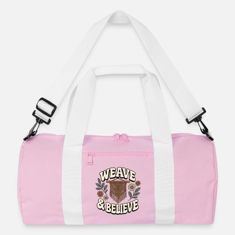 Weben & glauben | Makramee Boho Recycelte Duffel Bag