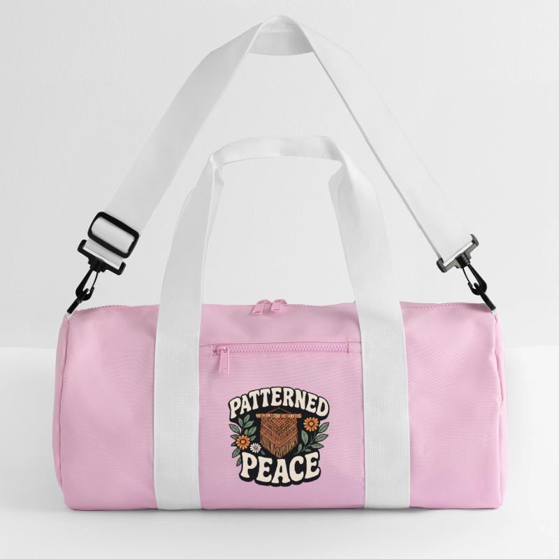 Patterned Calm | Macrame Boho Recycled Duffel Bag