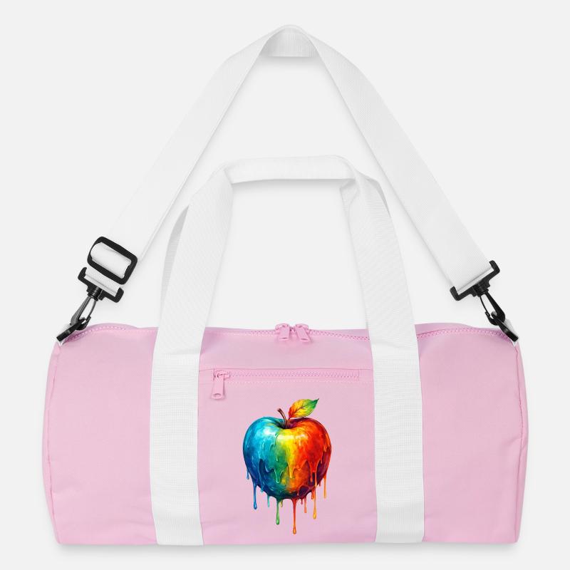 Apple with colorful gradient Recycled Duffel Bag