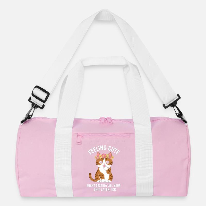 Kätzchen Spruch Chaos Recycelte Duffel Bag