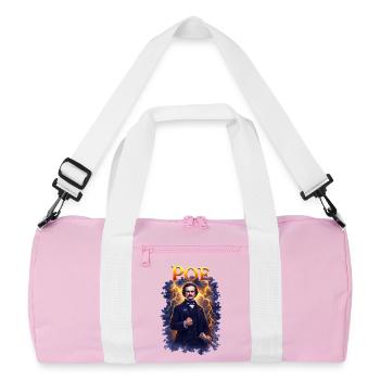 Portrait d’Edgar Allan Poe - Sac de sport recyclé - rose/blanc - Devant