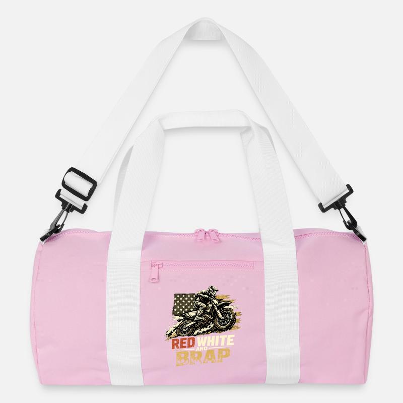 Red White Brap Recycelte Duffel Bag