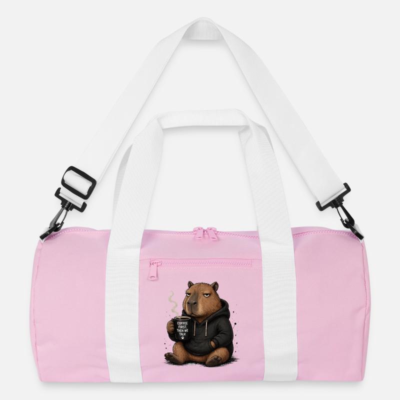 Coffee First Beaver Pullover Hoodie Recycled Duffel Bag