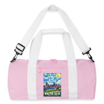 Winston-Salem, North Carolina - Recycled Duffel Bag - pink/white - Front