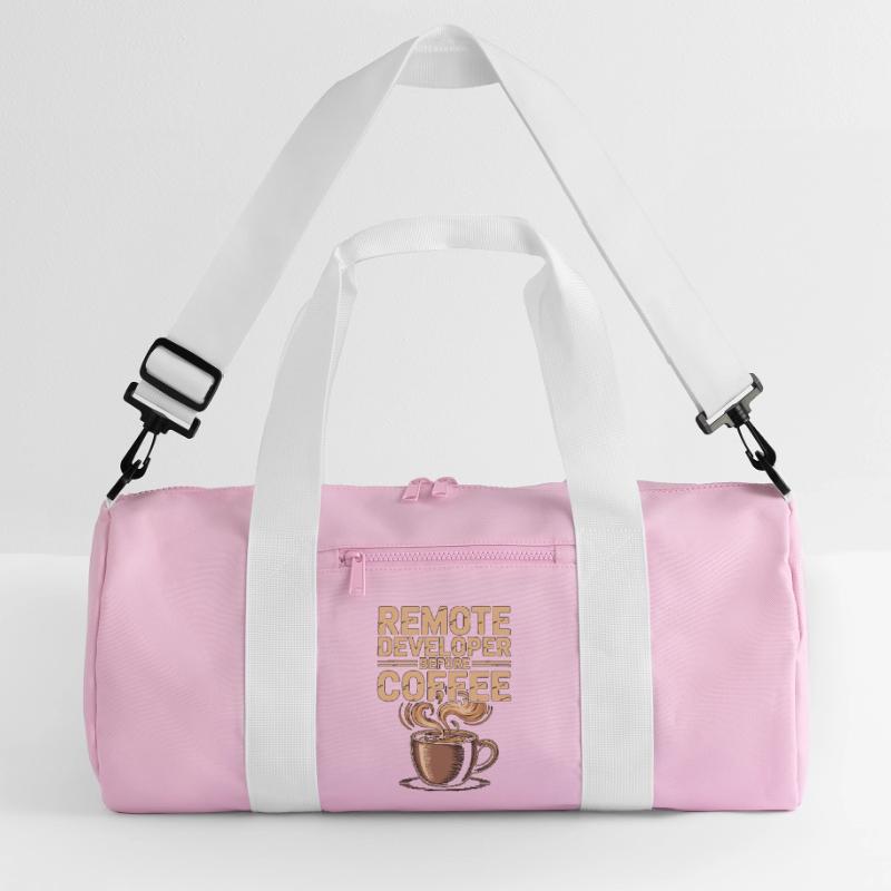 Remote Developer Before Remote Coder Coffee Lover Recycled Duffel Bag