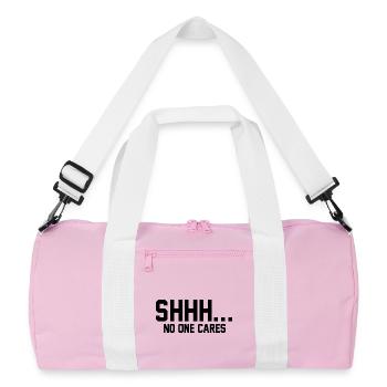 CHUT... Personne ne s’en soucie - Sac de sport recyclé - rose/blanc - Devant