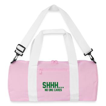 CHUT... Personne ne s’en soucie - Sac de sport recyclé - rose/blanc - Devant