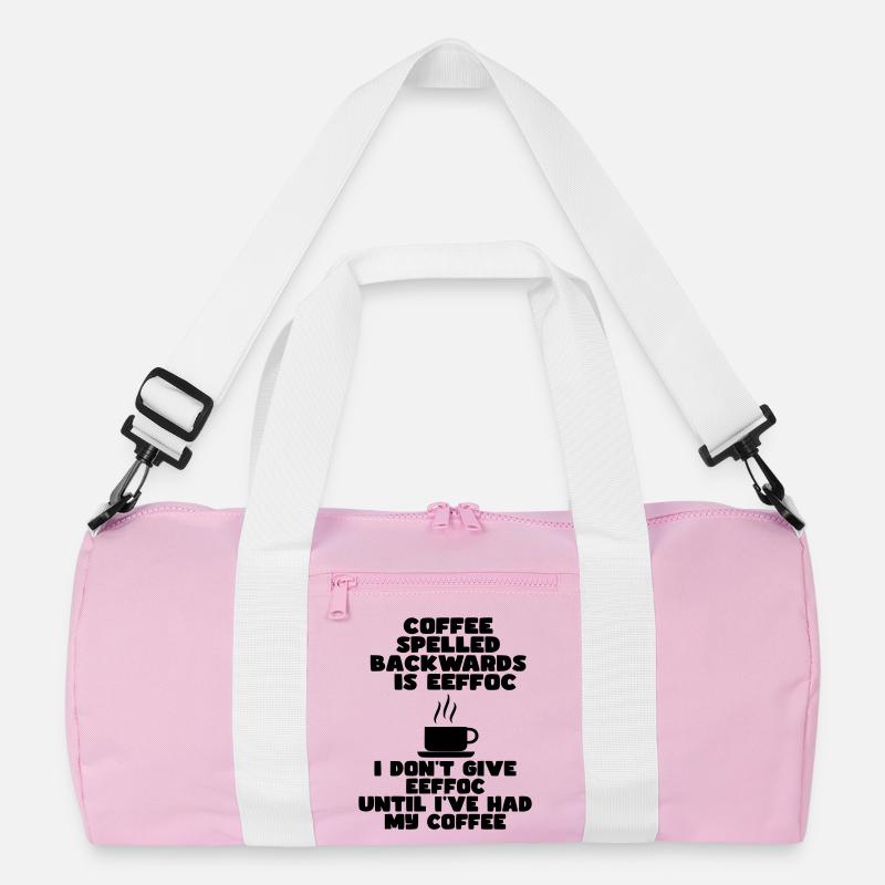 Coffee first before I start the day* Recycled Duffel Bag