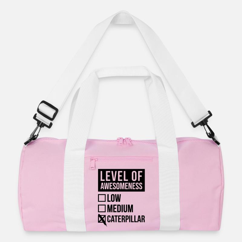Raupe - Recycelte Duffel Bag - Rosa/Weiß