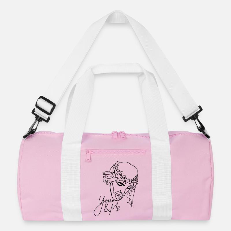 Jesus - Recycelte Duffel Bag - Rosa/Weiß