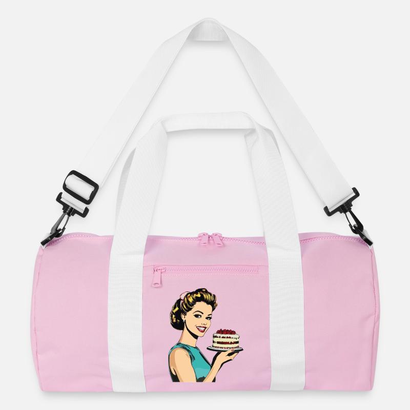 Baking Cake Baking Queen Baking Fairy Baker Pop Art Recycled Duffel Bag