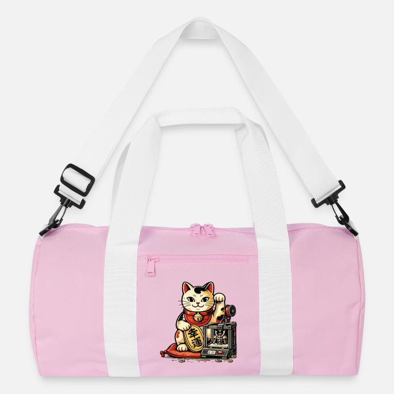 Lucky Maker Cat – Die glückliche Katze der Créates Recycelte Duffel Bag