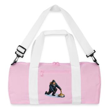 Winter Curling Power - Recycled Duffel Bag - pink/white - Front