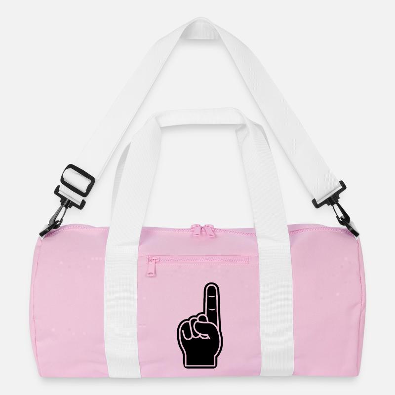 #1 Fan - Recycelte Duffel Bag - Rosa/Weiß