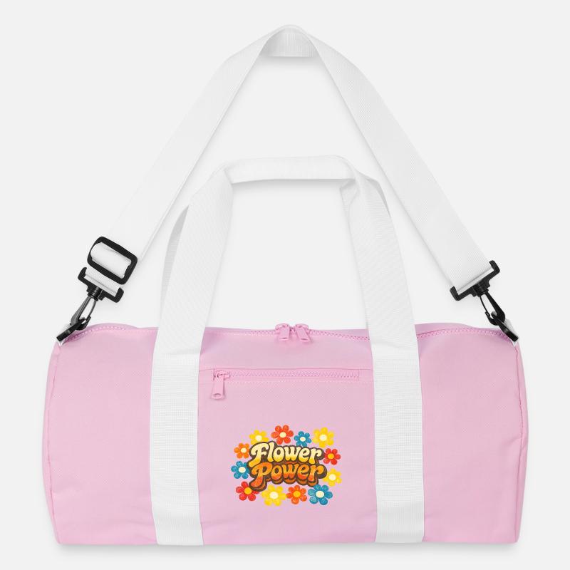 Flower Power Retro Recycelte Duffel Bag