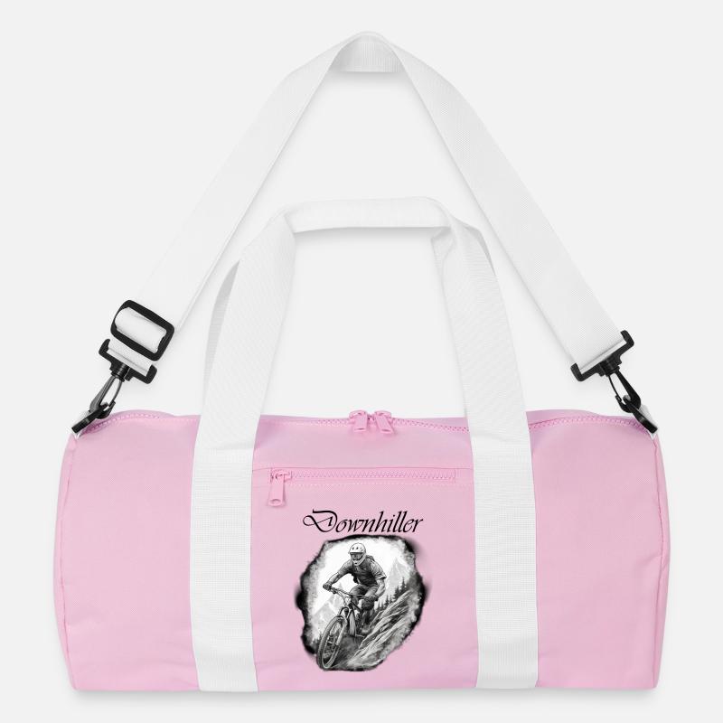 Downhiller - Recycelte Duffel Bag - Rosa/Weiß