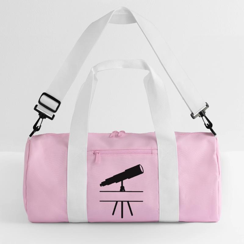 Teleskop-Schattenbild mit Leerzeichen oder Balken Recycelte Duffel Bag