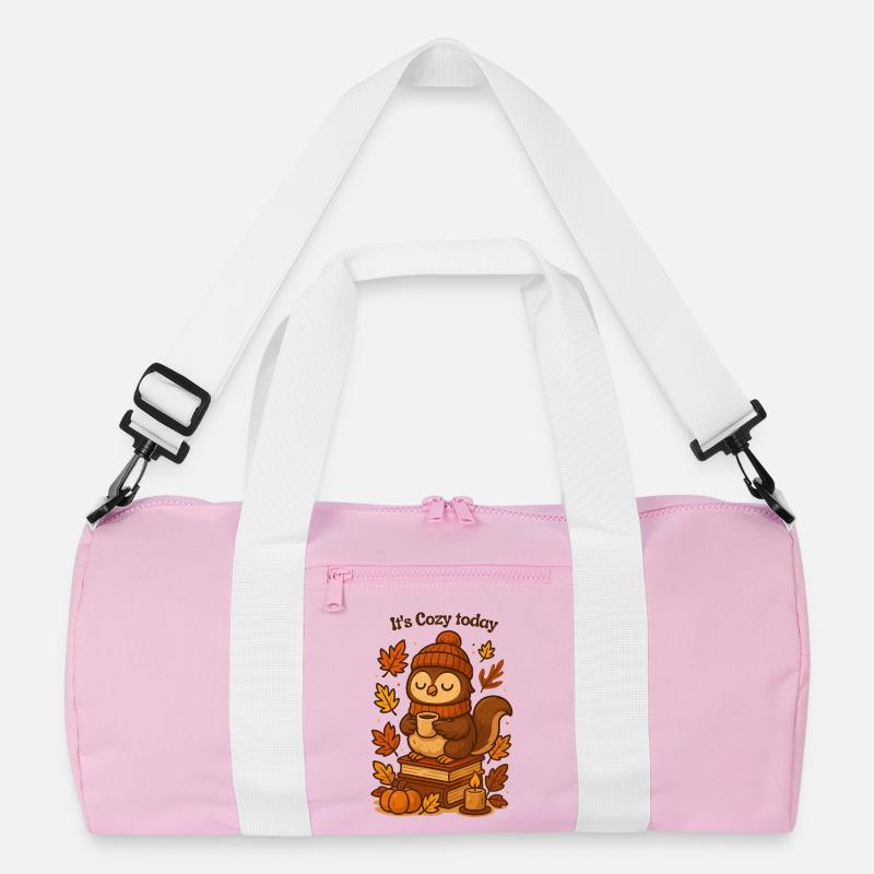Gemütliche Herbst-Eule mit Tee Mütze  Recycelte Duffel Bag