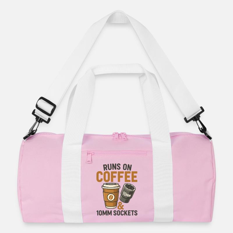 Runs on Coffee and 10mm Socket Recycled Duffel Bag