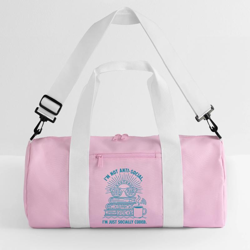 Sozial Codiert: Bücher, Kaffee & Code Recycelte Duffel Bag
