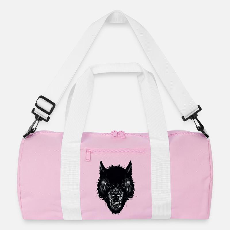 Wolf - Recycelte Duffel Bag - Rosa/Weiß