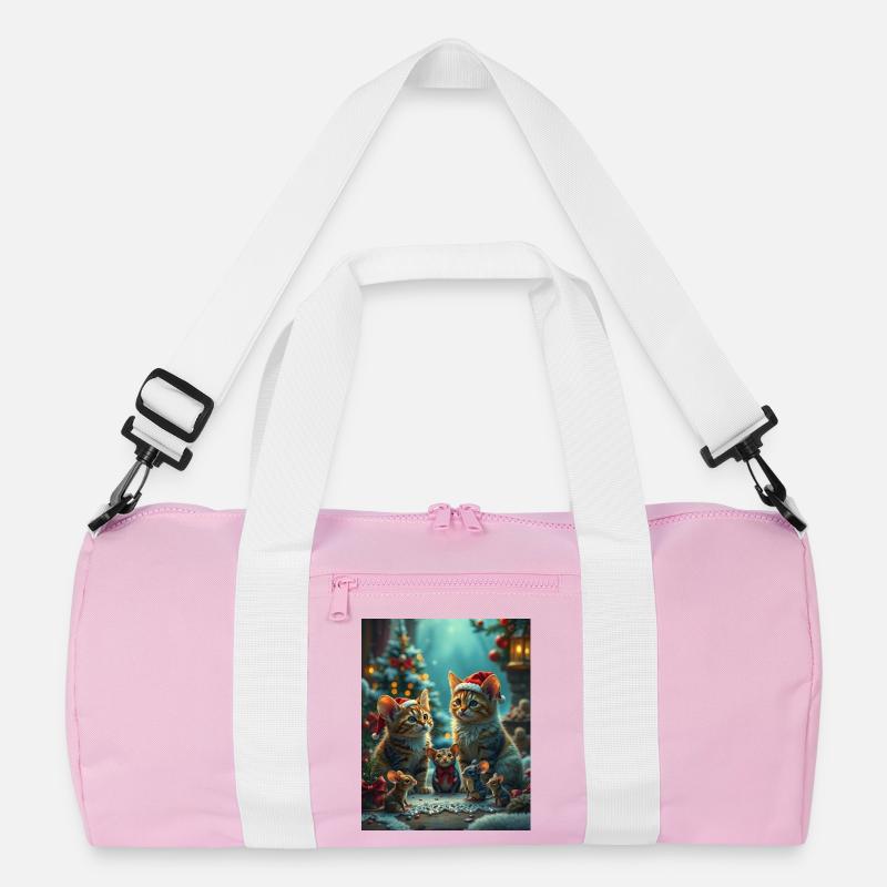 Didimaus - Recycelte Duffel Bag - Rosa/Weiß