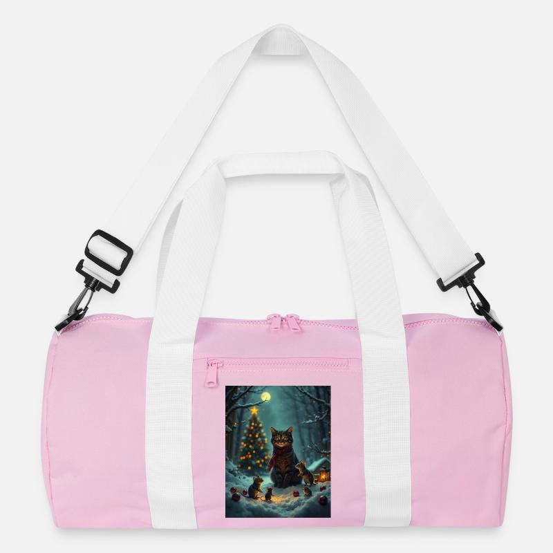 Didimaus - Recycelte Duffel Bag - Rosa/Weiß