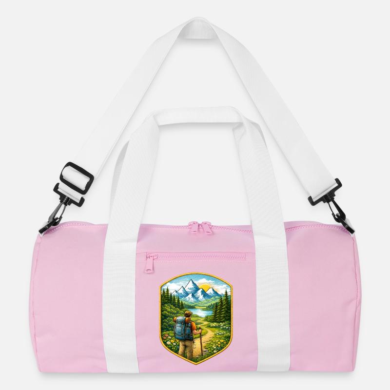 Wanderer Patch mit Berglandschaft  Recycelte Duffel Bag