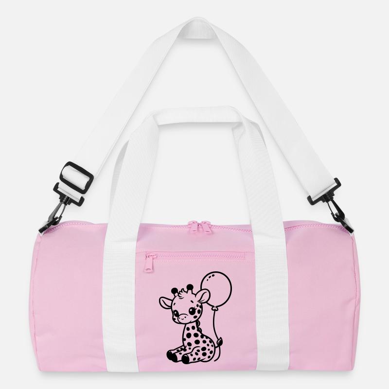 Baby Giraffe - Recycelte Duffel Bag - Rosa/Weiß