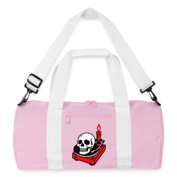 Black Metal - Recycelte Duffel Bag - Rosa/Weiß - Vorne