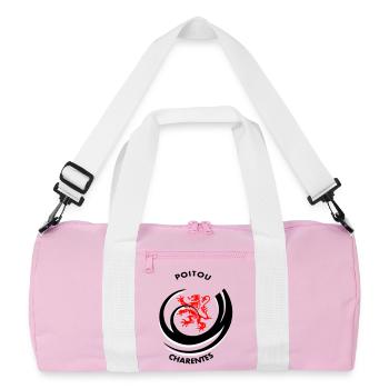 Emblème Poitou Charentes - Sac de sport recyclé - rose/blanc - Devant