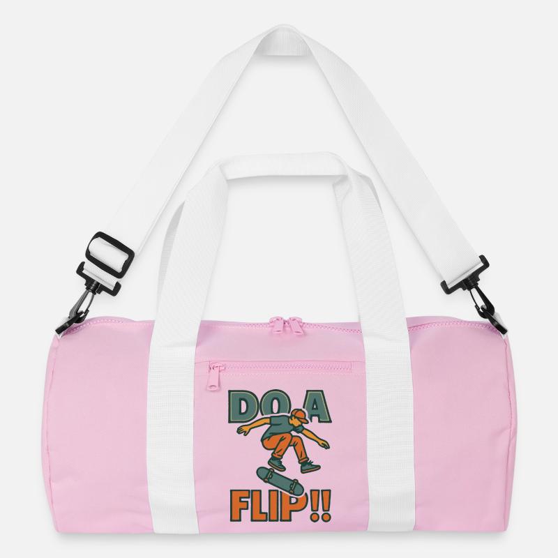 Machen Sie einen Flip DO - Recycelte Duffel Bag - Rosa/Weiß
