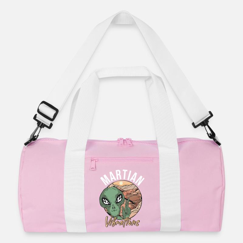 Mars Planet Space Vintage Rocket Recycled Duffel Bag