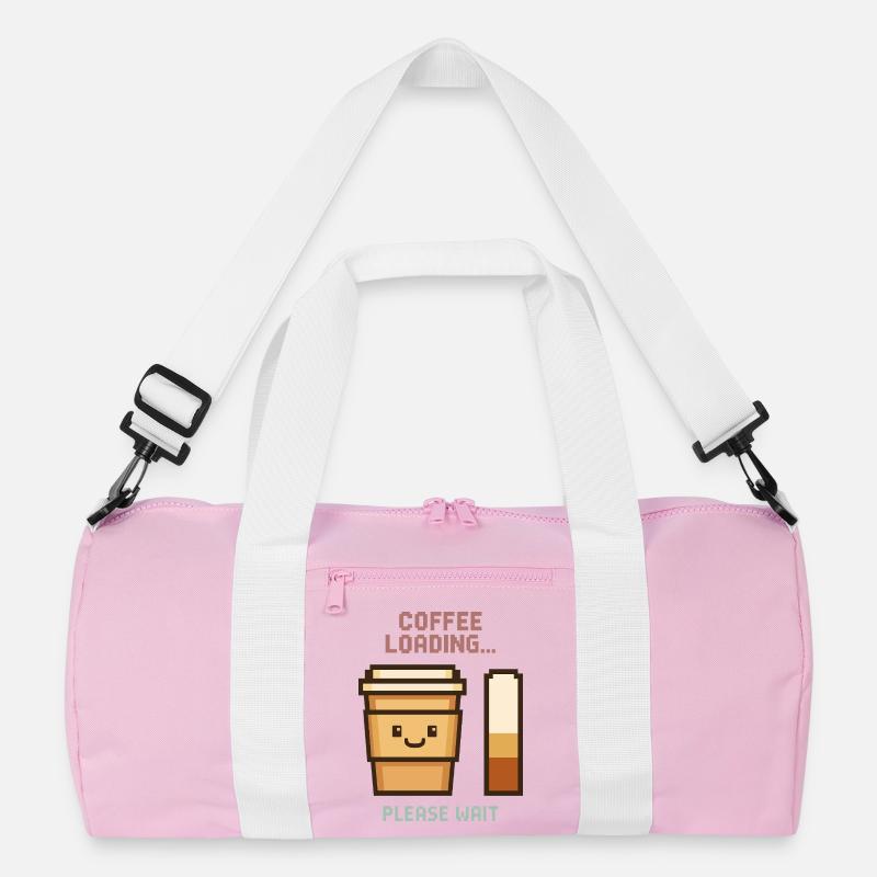 Coffee Loading Pixel Art - Morgenstart mit Charme Recycelte Duffel Bag